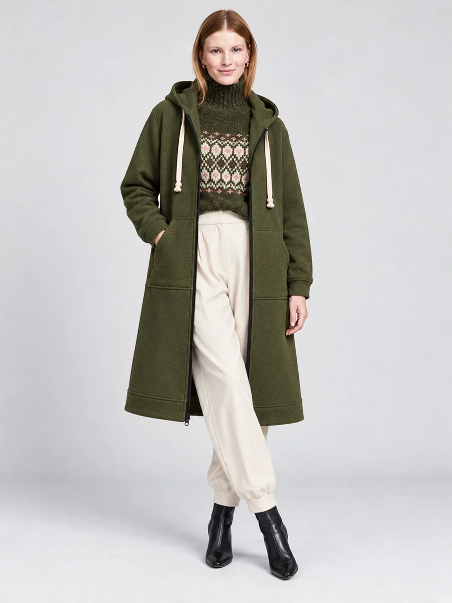 Longline Zip-Up Casual Jacket for Everyday Layering
