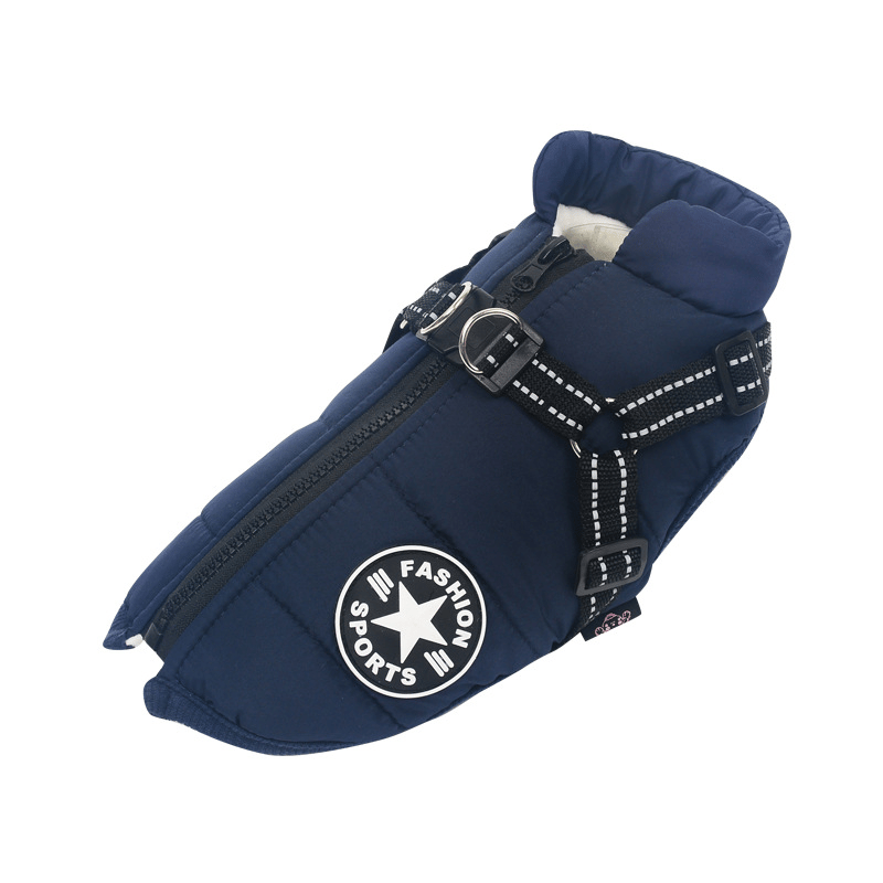 Winter Jacket for Dogs with Harness