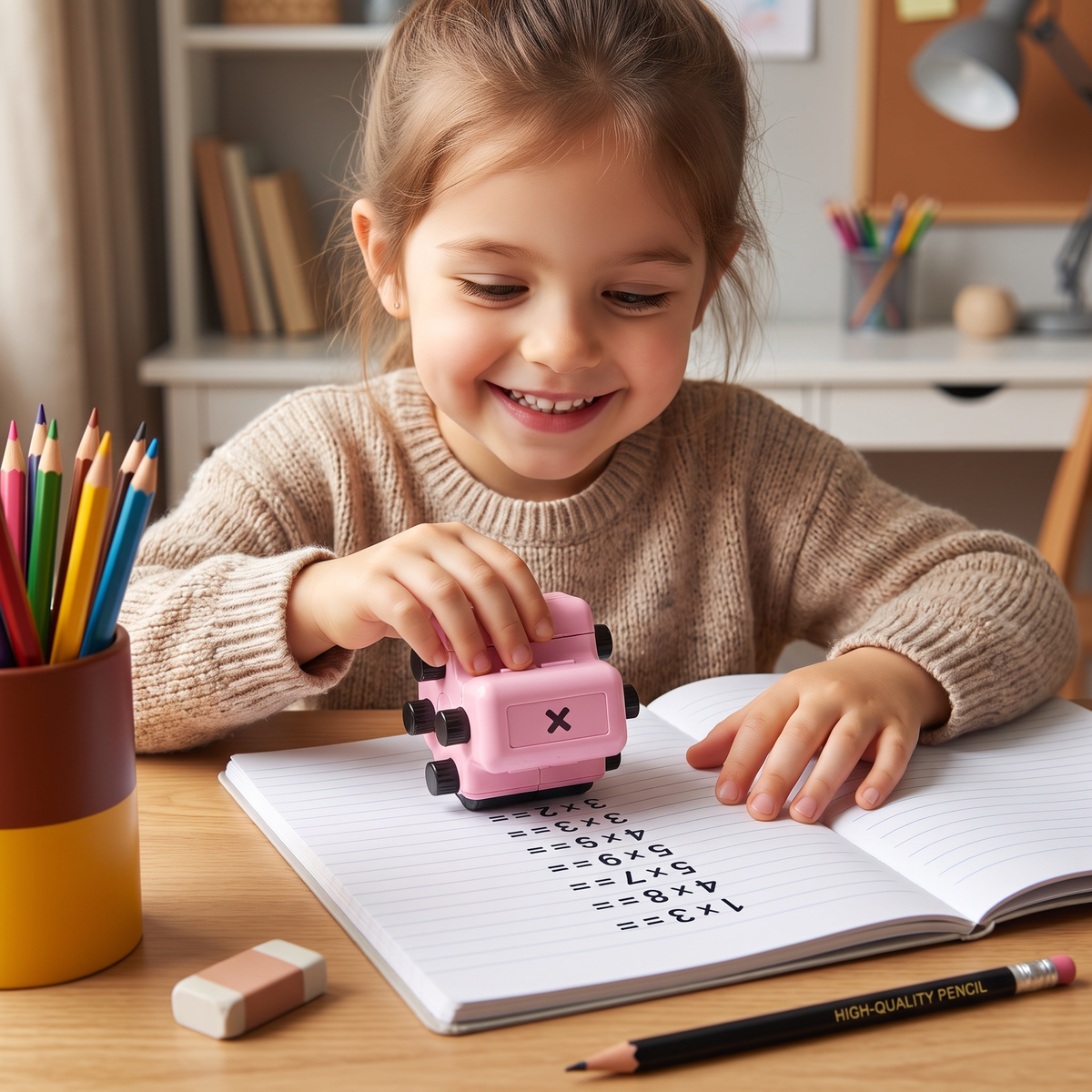4-in-1 Math Roller Stamp β Addition, Subtraction, Multiplication & Division Practice