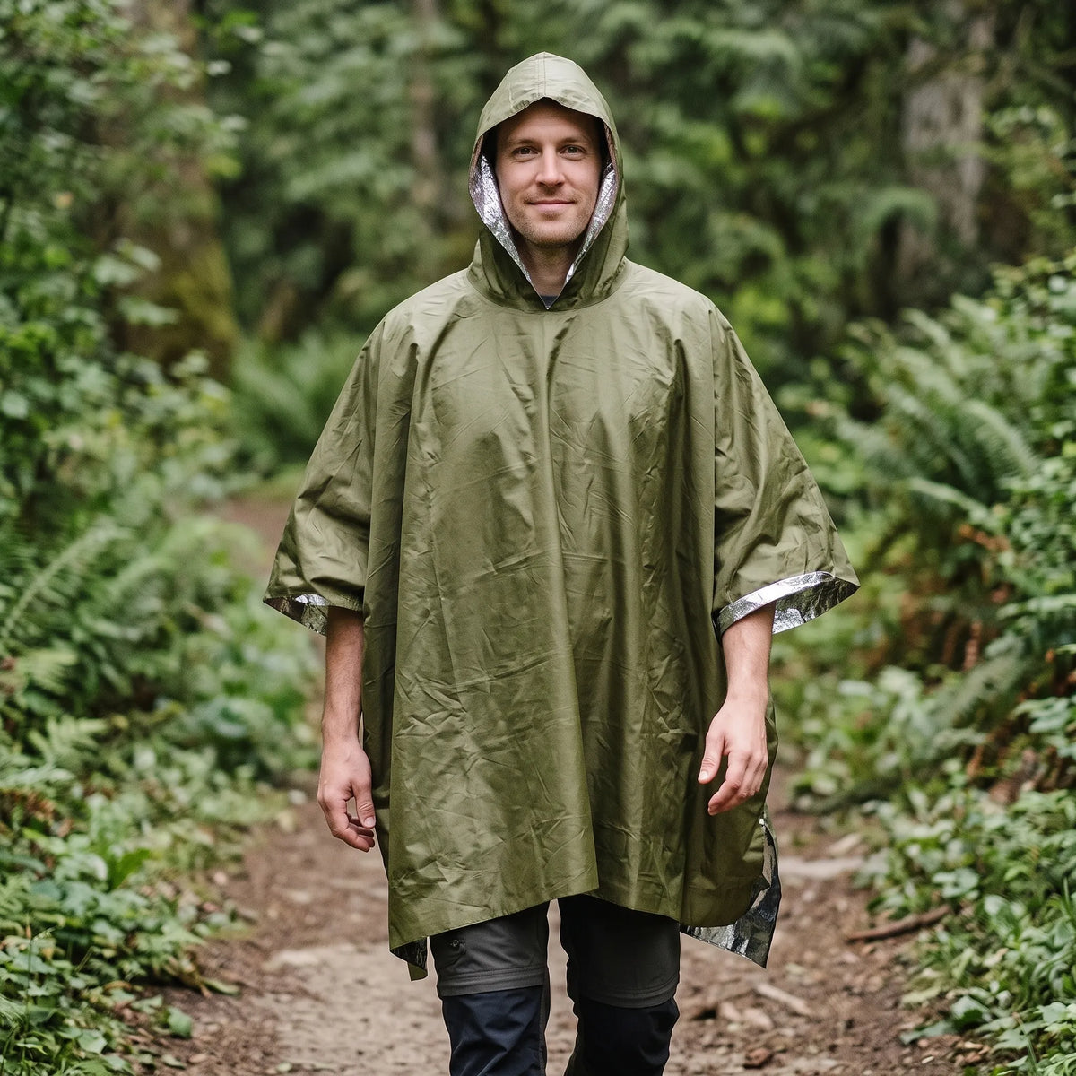 Koponak | Ventoria Hooded Emergency Rain Poncho Shell