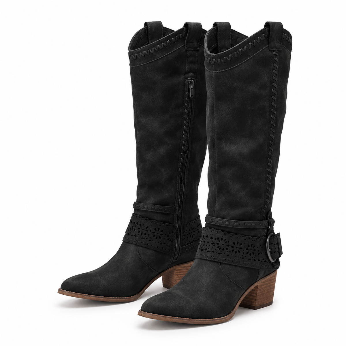Sophie Western Boots with Strap Detail