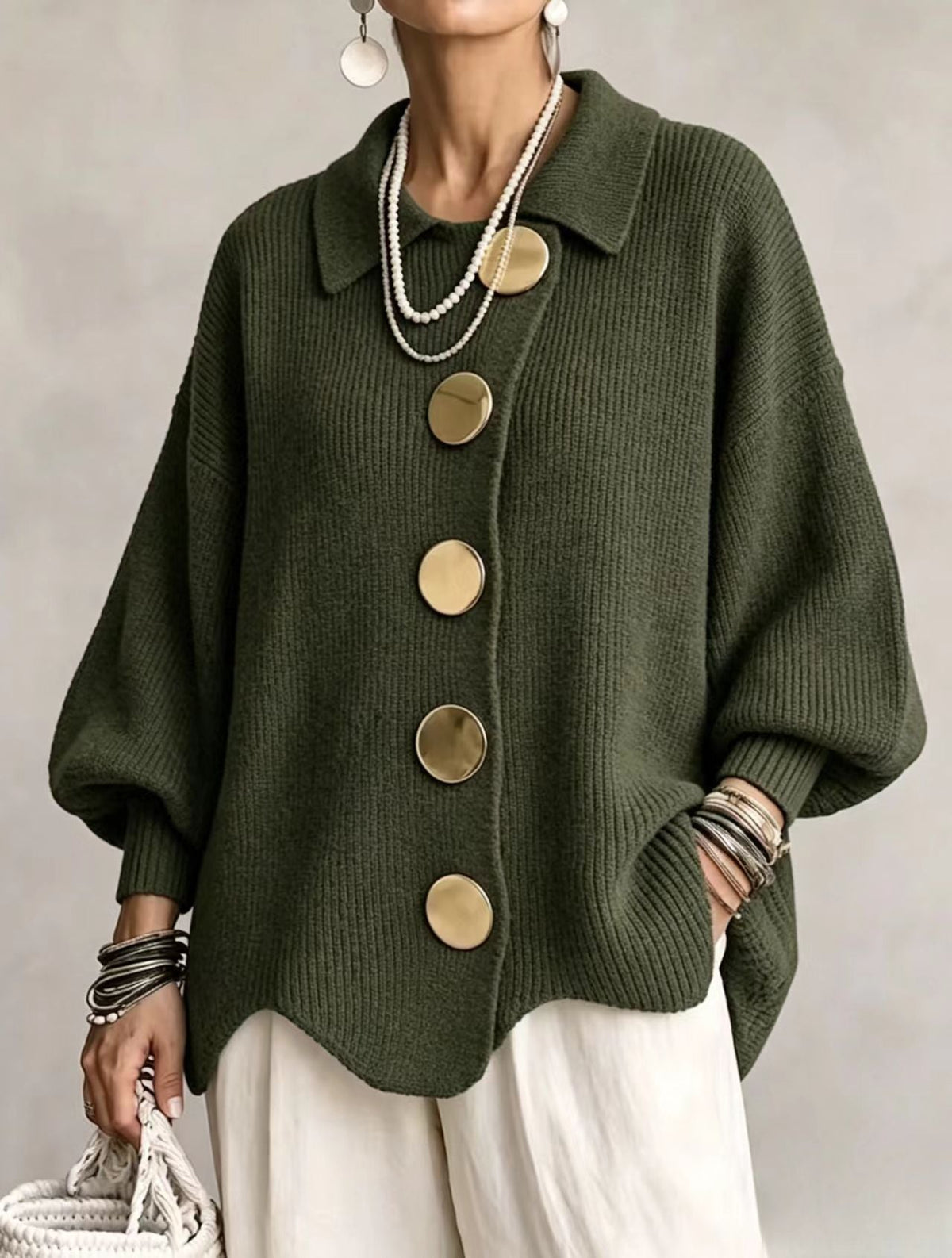 Heavyweight Oversized Cardigan