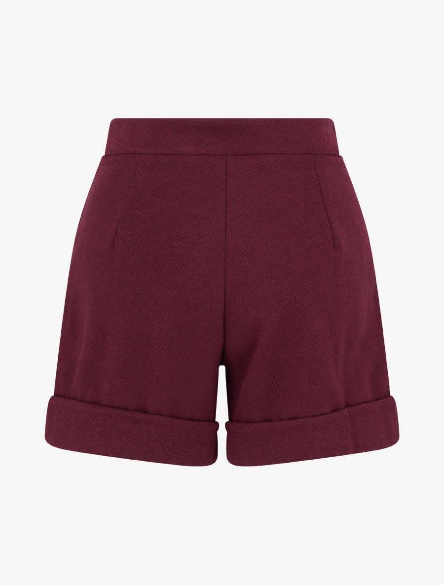 High-Waisted Straight Shorts with Belt Loops