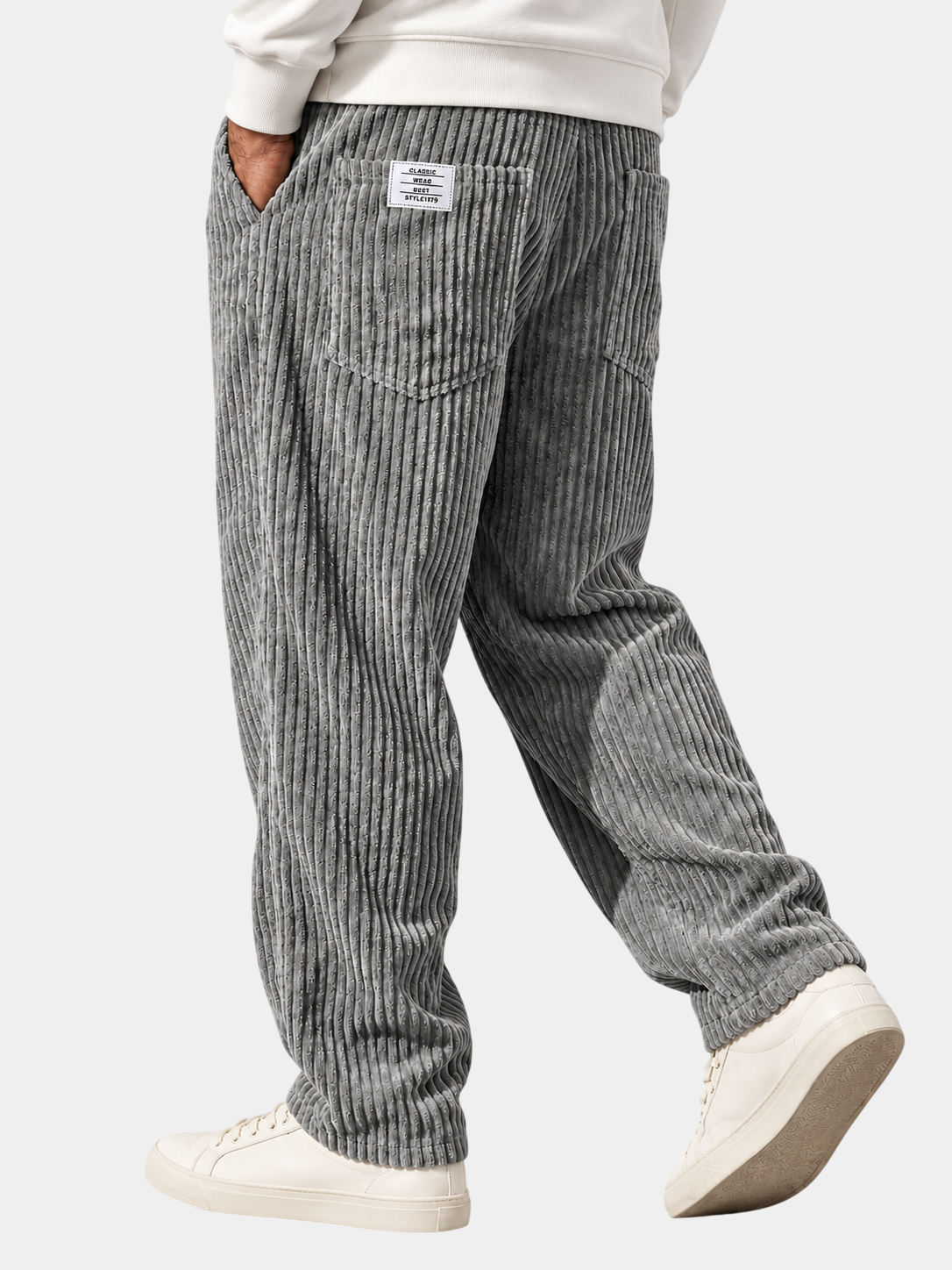 Relaxed Fit Thick Corduroy Drawstring Pants