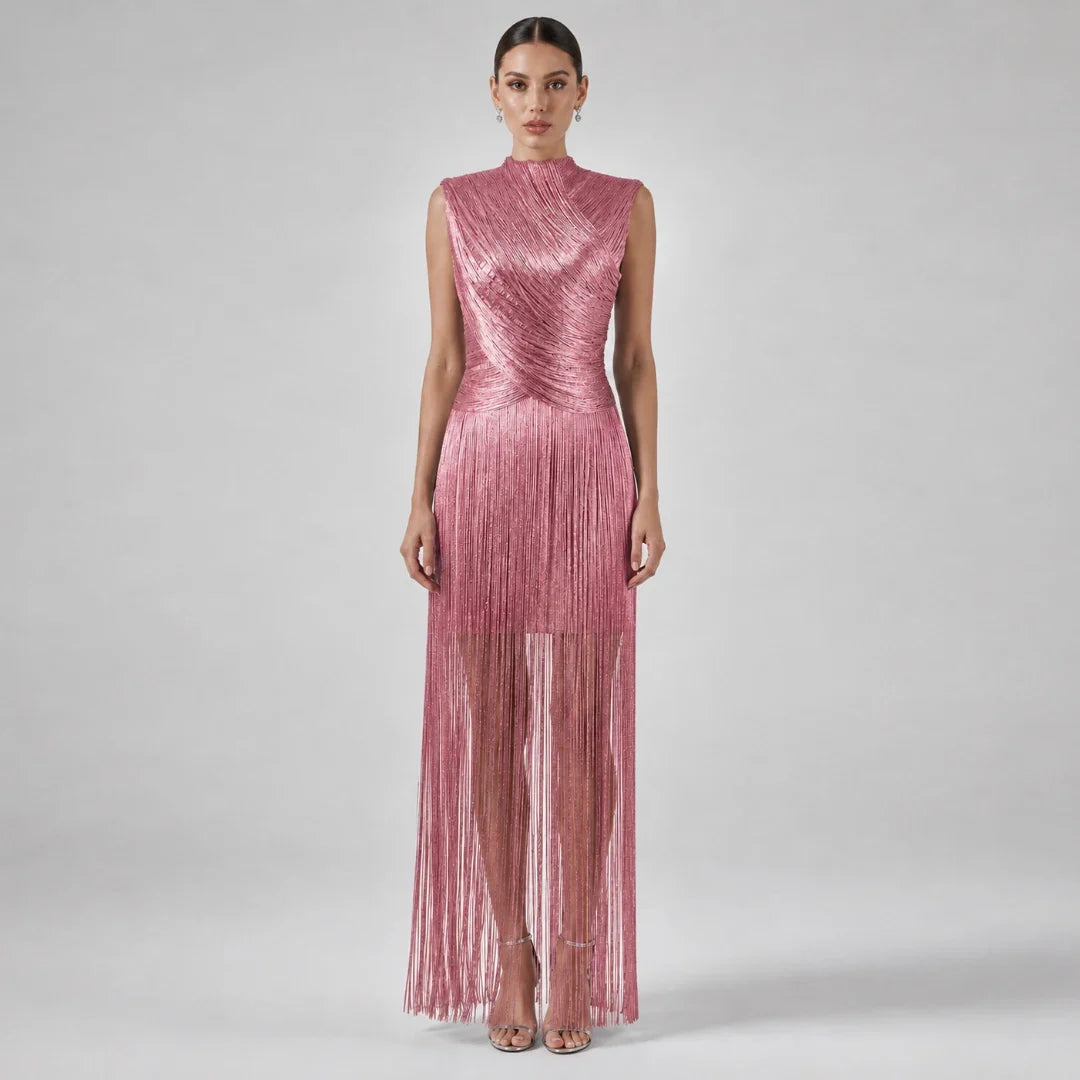 Hellen Fringe Bandage Dress