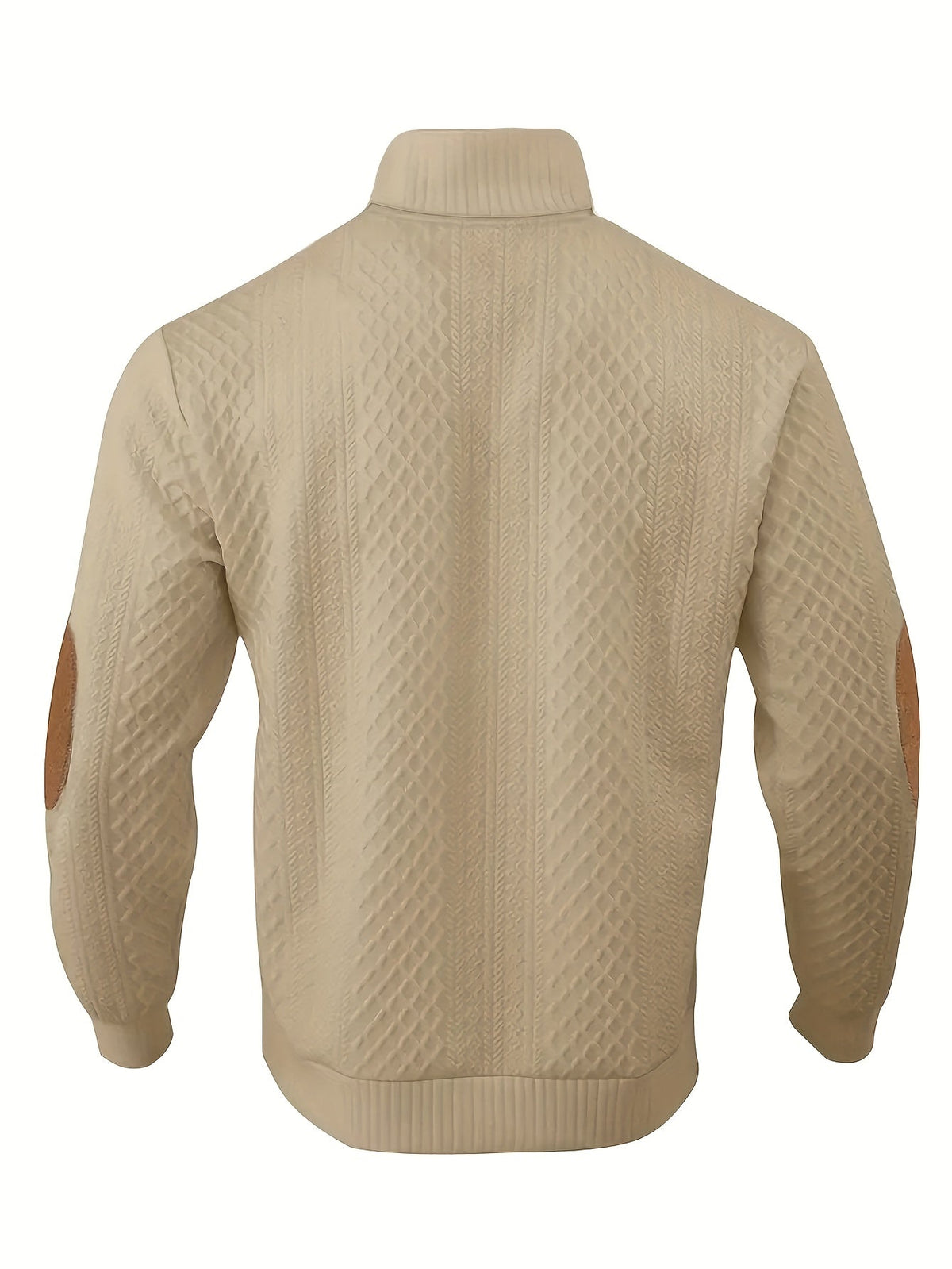 Textured Stand-Collar Pullover