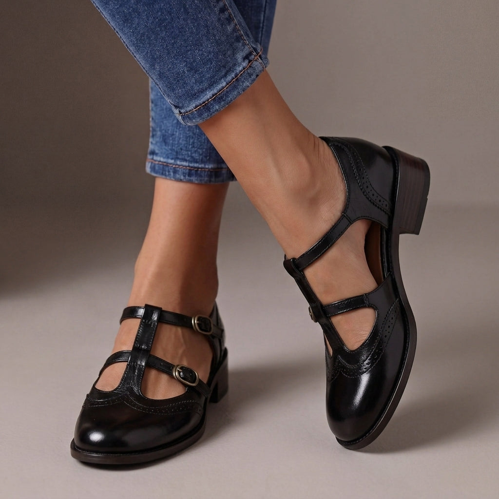 Lucinda Leather Brogue Mary Janes