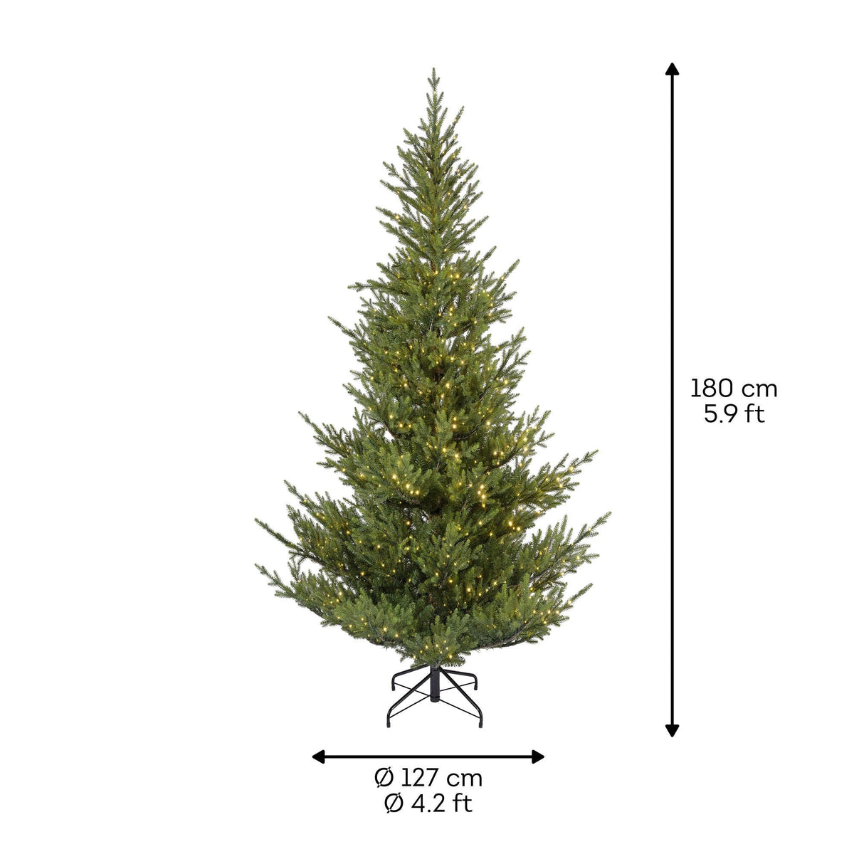 Premium Christmas Tree with LED – Green or Snow-Covered