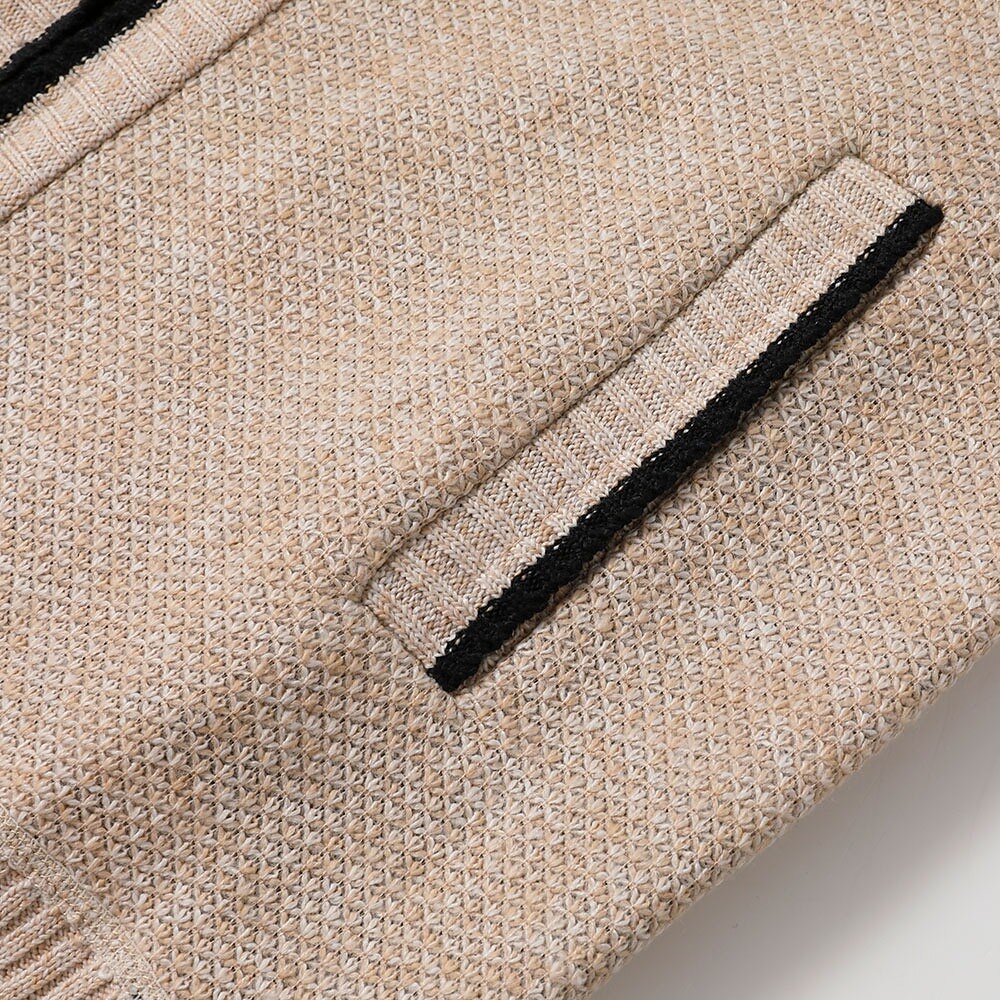 Fleece Ribbed Knit Zip Up Sweater