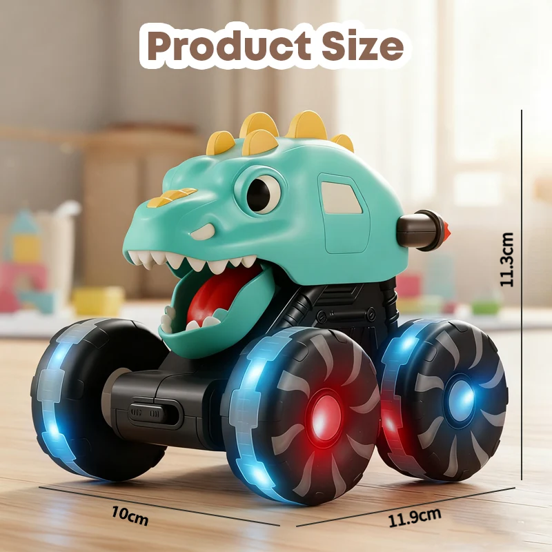 Press & Go Dinosaur Toy Car With Lights