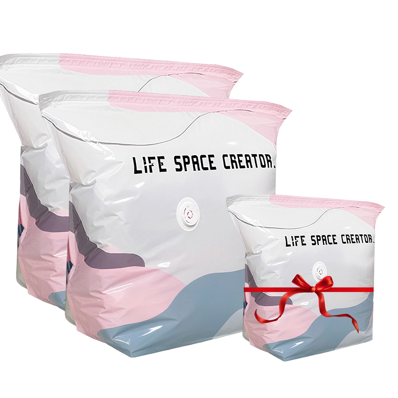 Large Compressible Vacuum Storage Bag - No Pump, Waterproof & Ideal for Saving Space in Suitcases and at Home