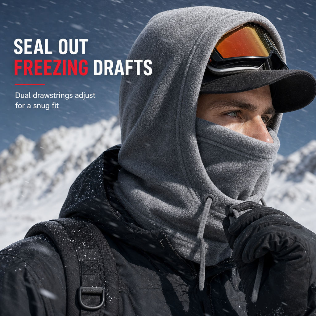 3-in-1 Winter Balaclava – Windproof, Warming & Adjustable – Perfect for Skiing, Cycling and All Cold Outdoor Activities
