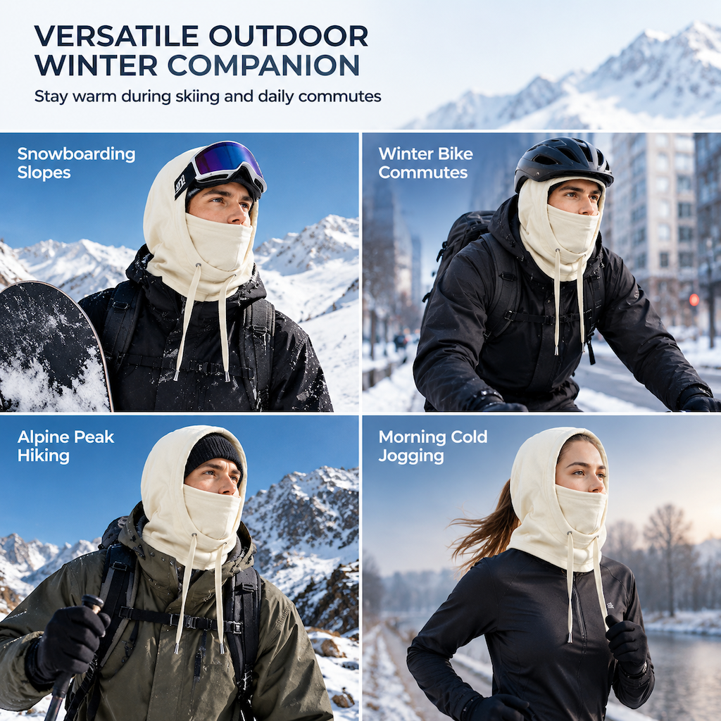 3-in-1 Winter Balaclava – Windproof, Warming & Adjustable – Perfect for Skiing, Cycling and All Cold Outdoor Activities