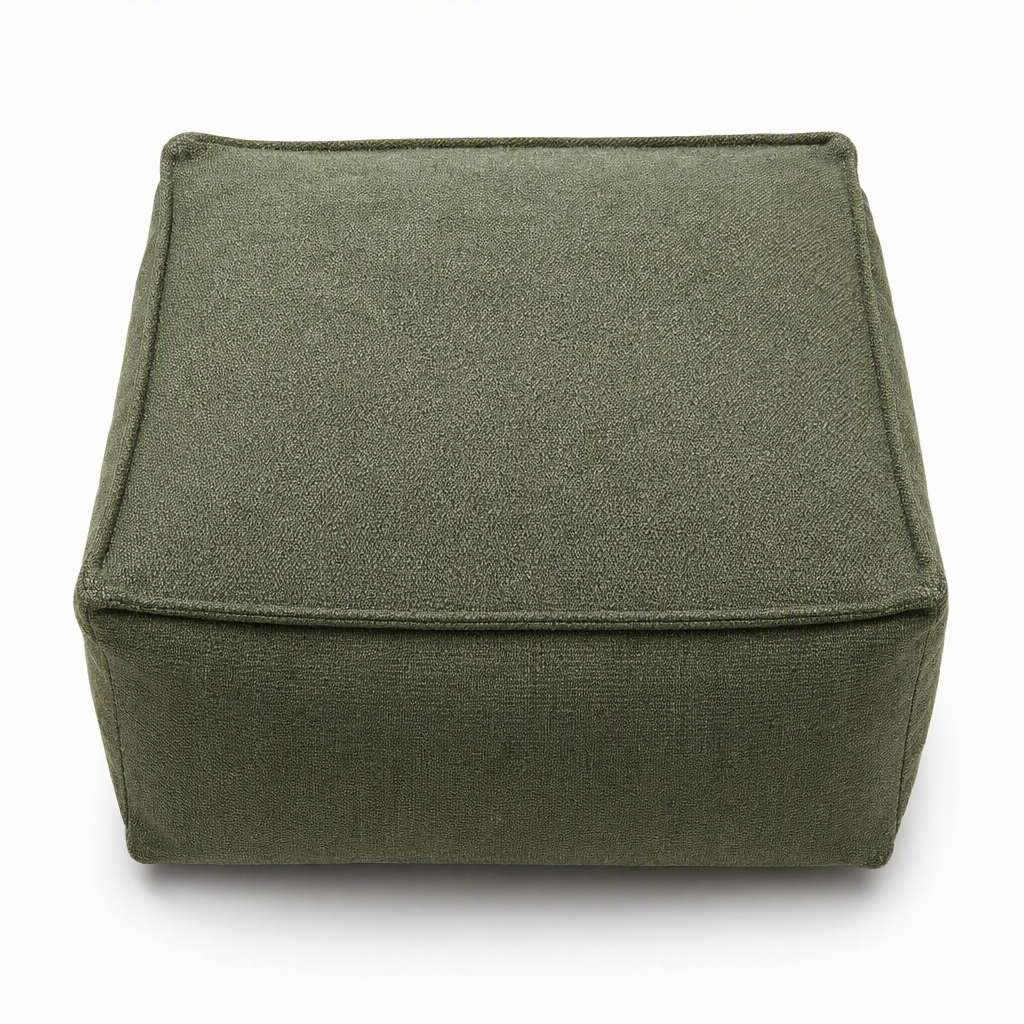 Storage Pouf Cover – Large Zipper, Washable & 45x45x23cm