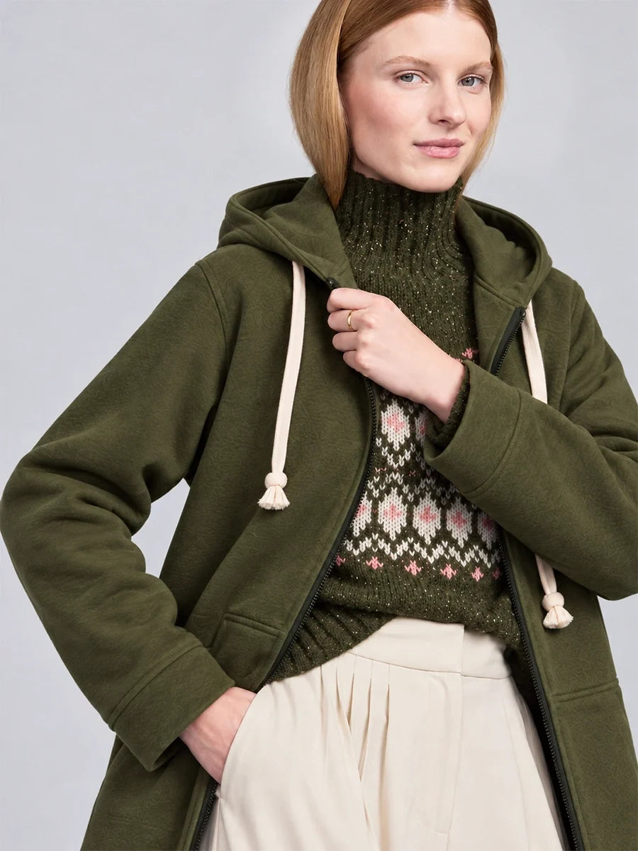Longline Zip-Up Casual Jacket for Everyday Layering