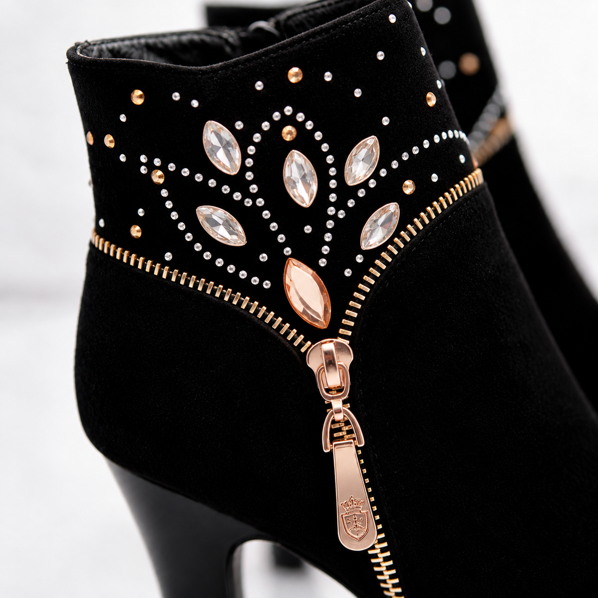 Rhinestone Ankle Boots