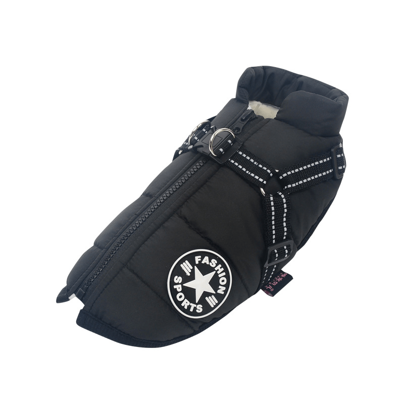 Winter Jacket for Dogs with Harness