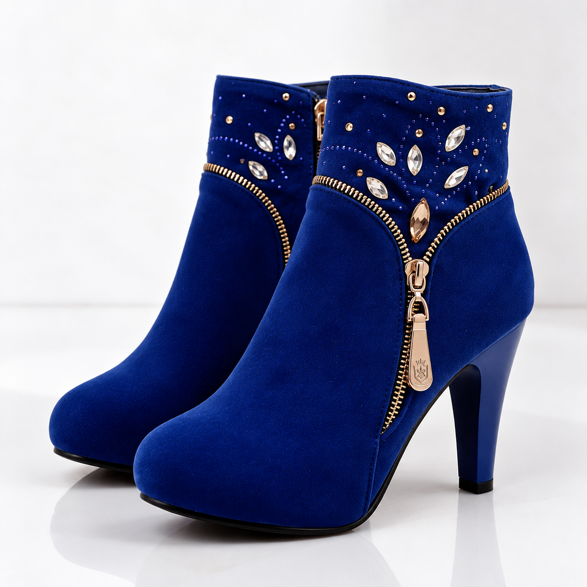 Rhinestone Ankle Boots