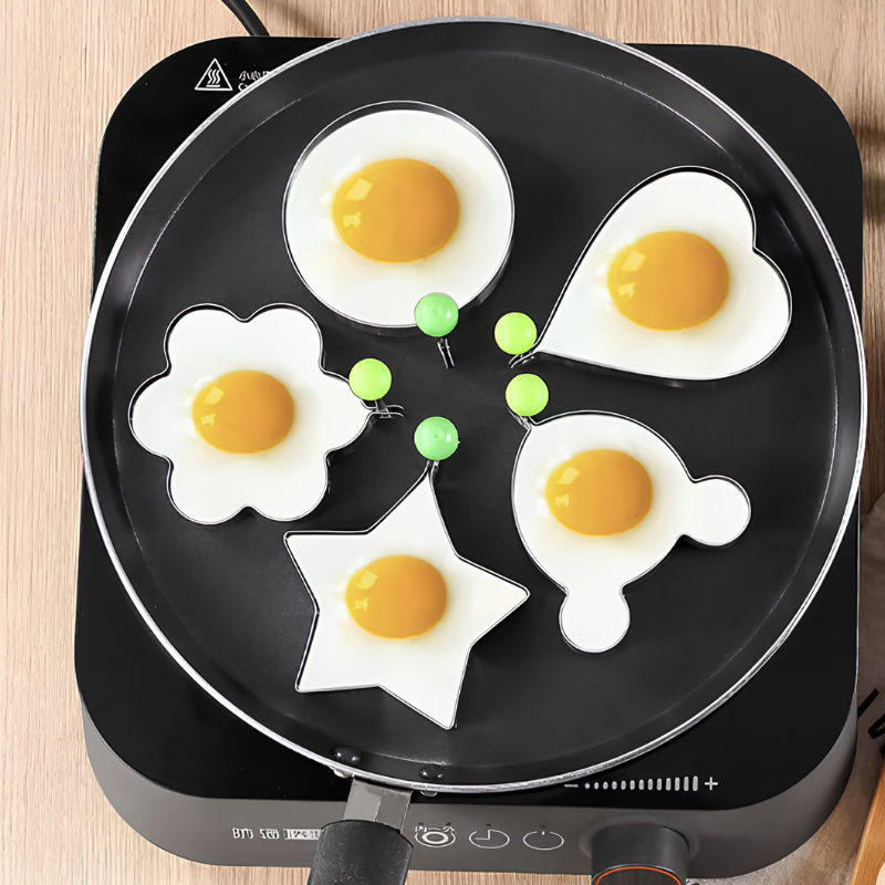 Creative Fun Egg and Pancake Shape Molders Set