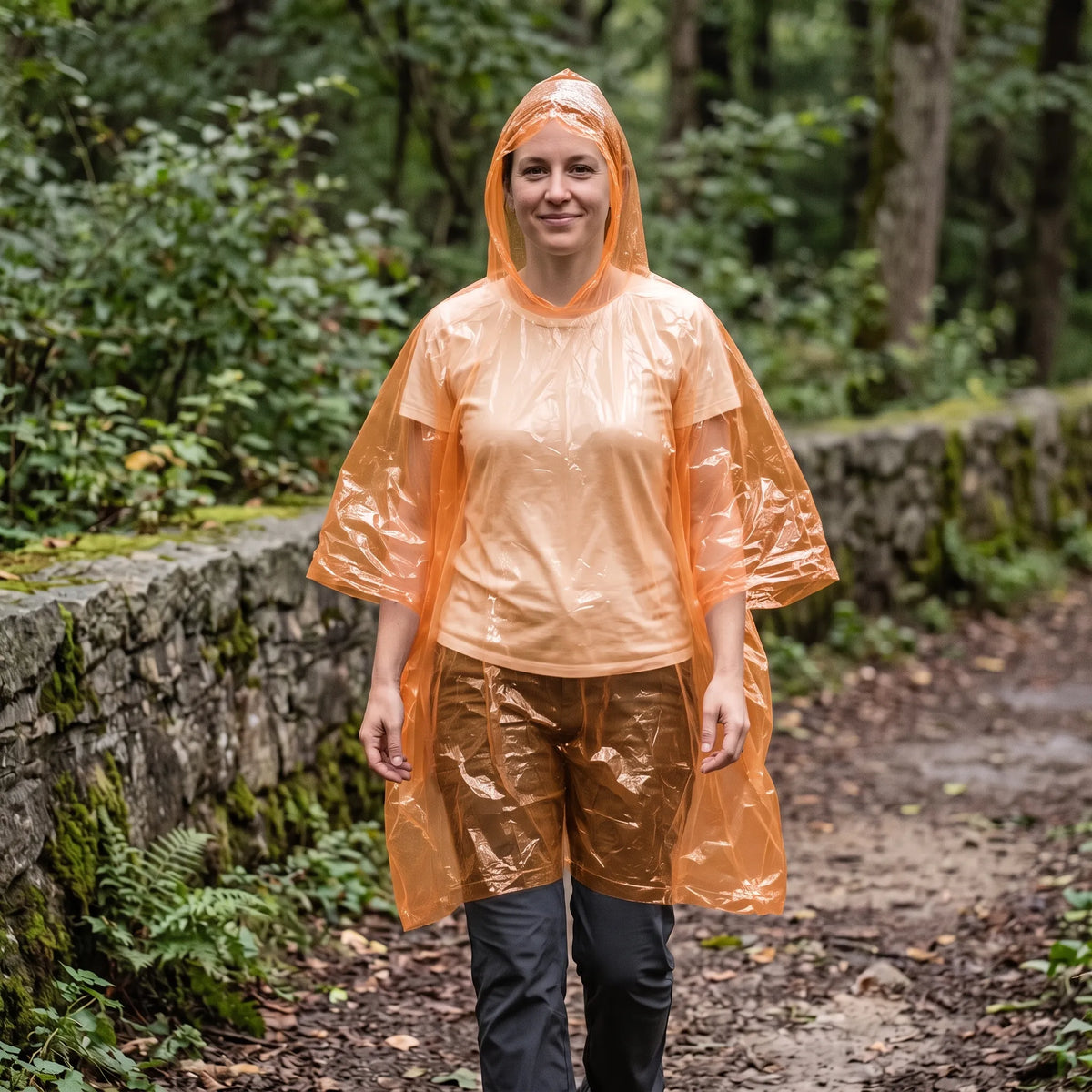 Koponak | Pluvon Compact Pocket Size Hooded Emergency Rain Poncho