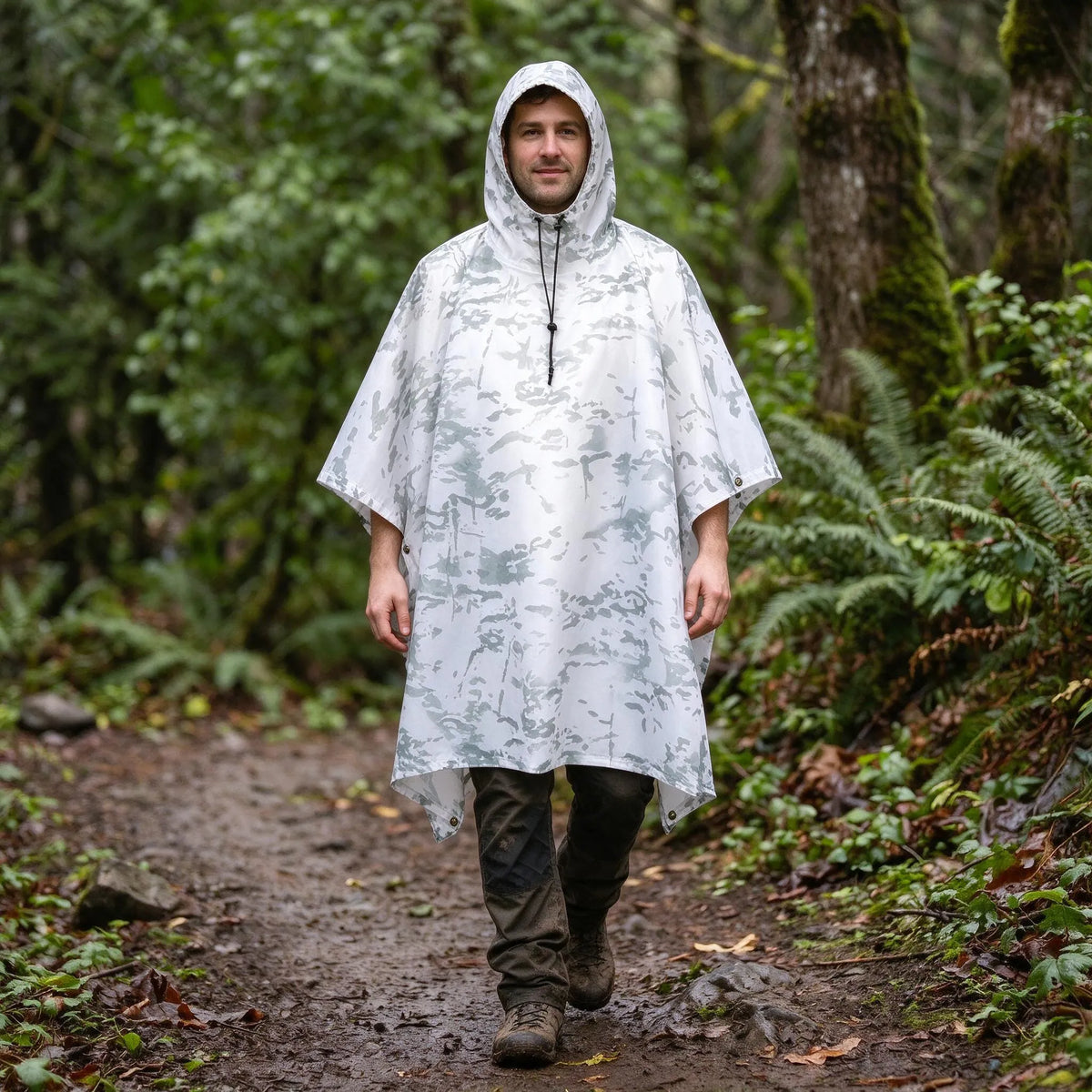 Koponak | Trekivo Packable Hooded Trail Rain Poncho