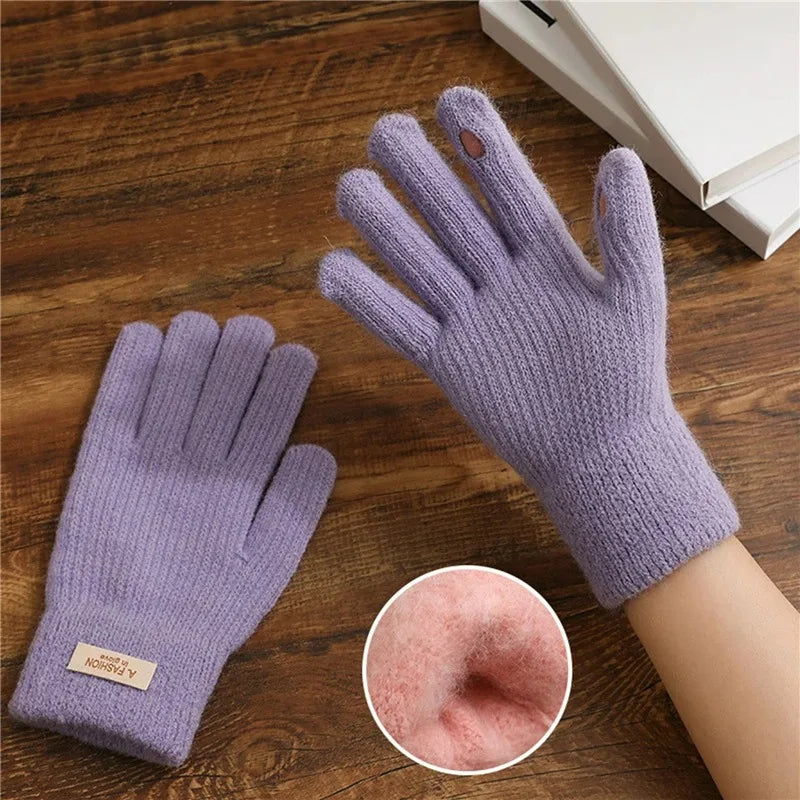 Koponak | Veltura Plush Lined Ribbed Knit Winter Gloves