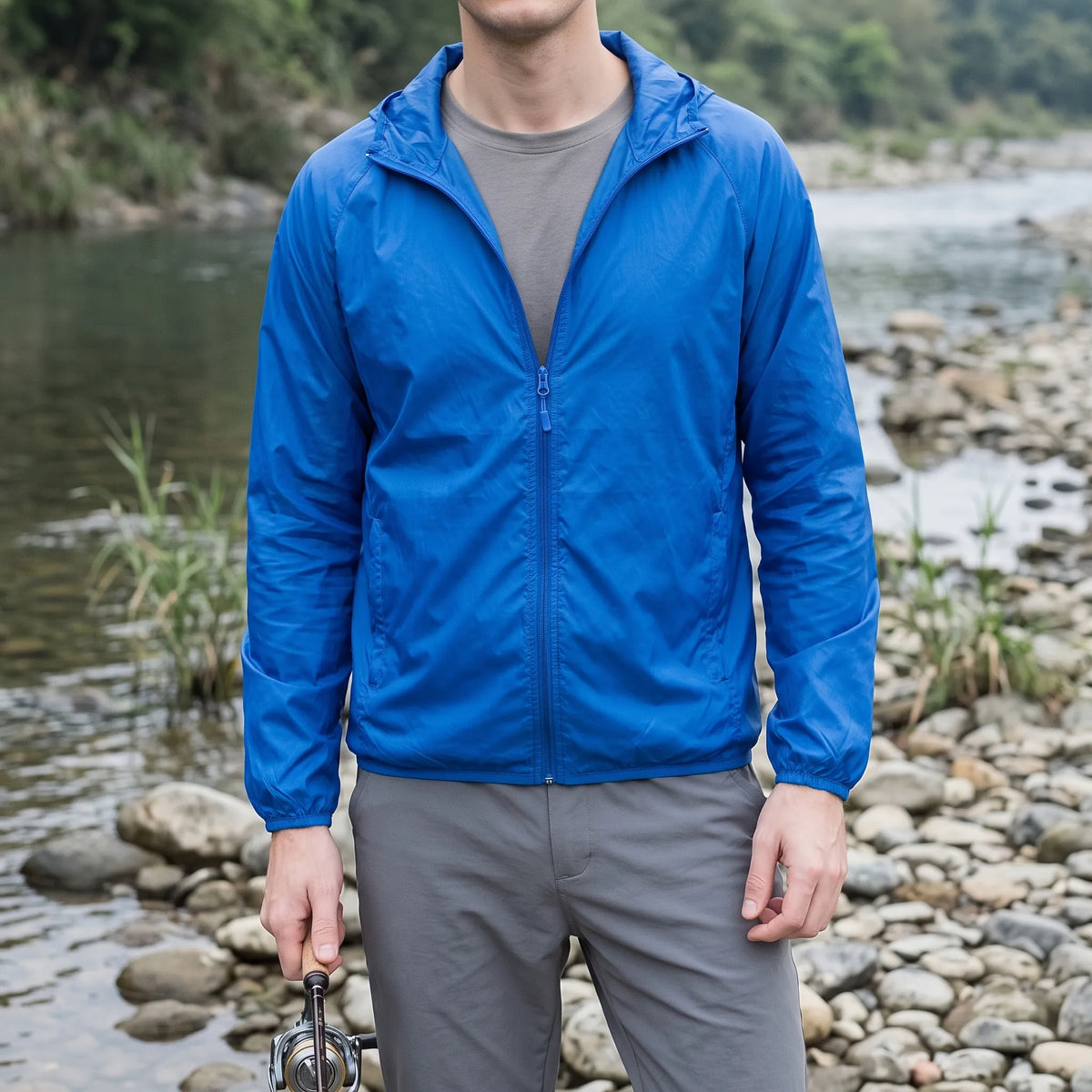 Koponak | Zephlyn Packable Hooded Zip Windbreaker Jacket