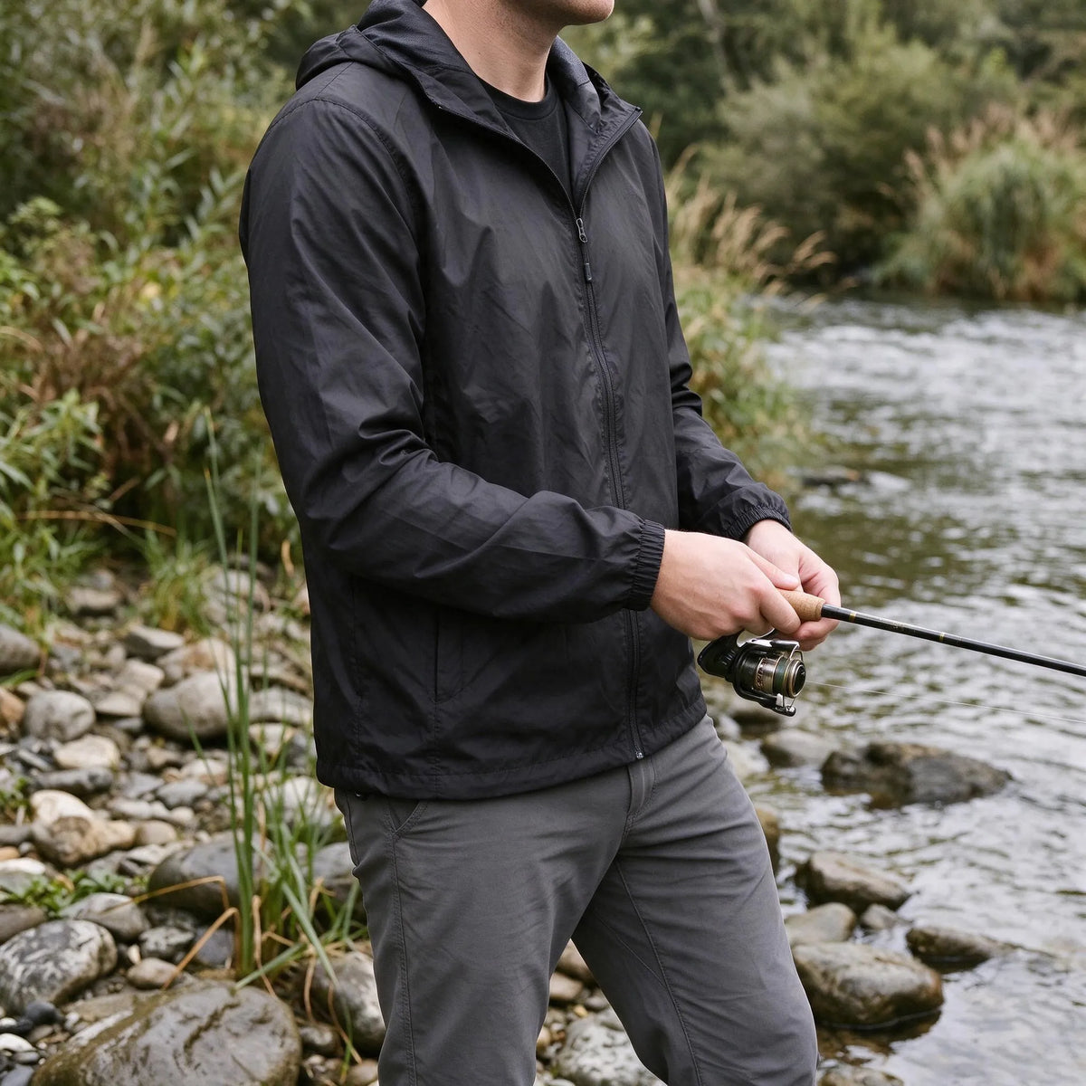 Koponak | Zephlyn Packable Hooded Zip Windbreaker Jacket
