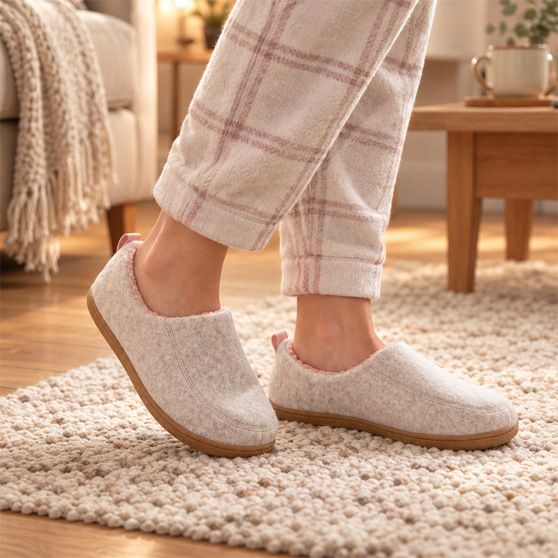 Unisex Orthopaedic House Slippers with Arch Support & Warm Fleece Lining