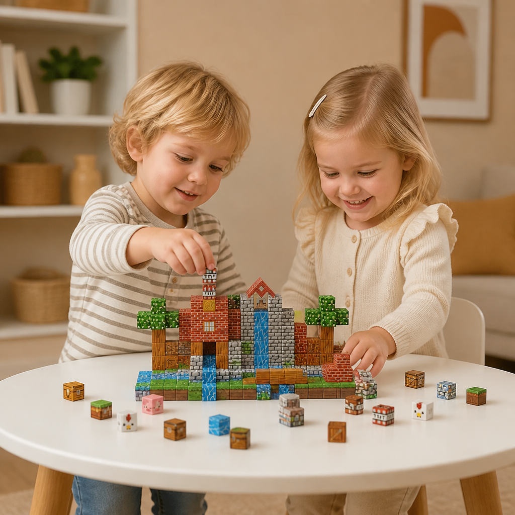 100-Piece Magnetic Building Block Cube Set – Montessori STEM Construction Toy for Children