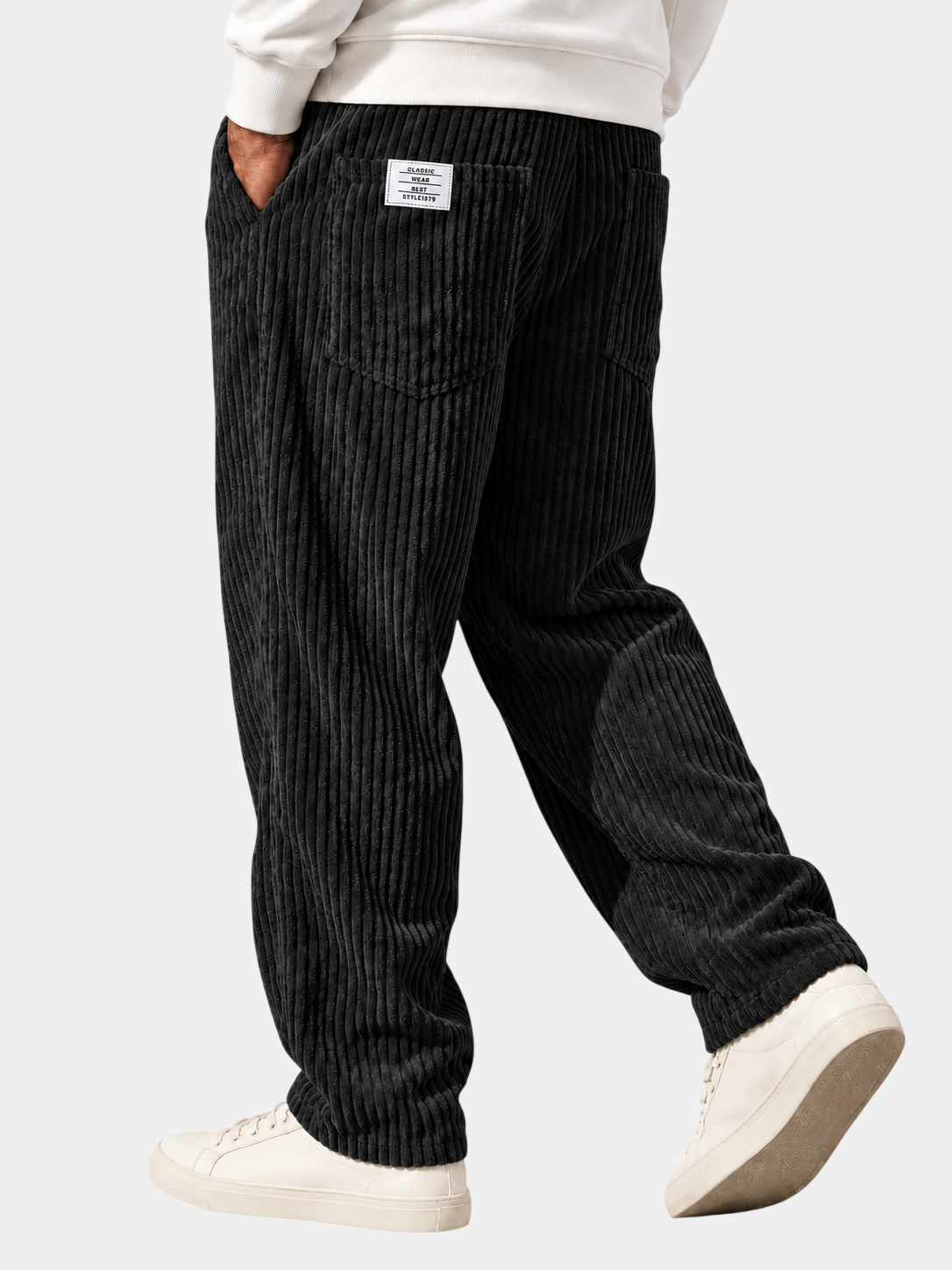 Relaxed Fit Thick Corduroy Drawstring Pants