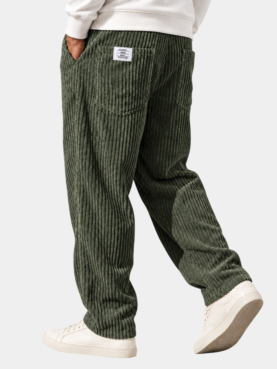 Relaxed Fit Thick Corduroy Drawstring Pants