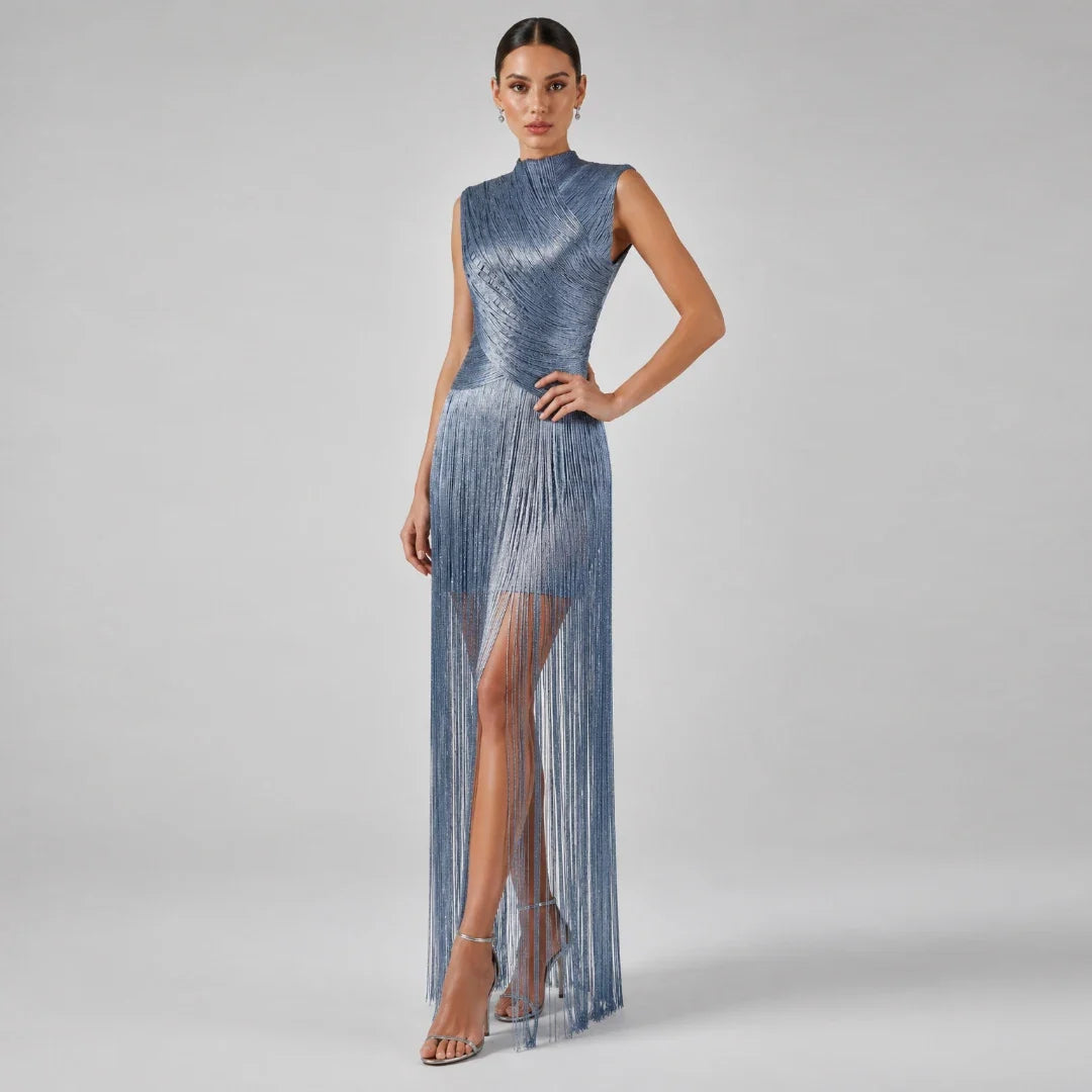 Hellen Fringe Bandage Dress