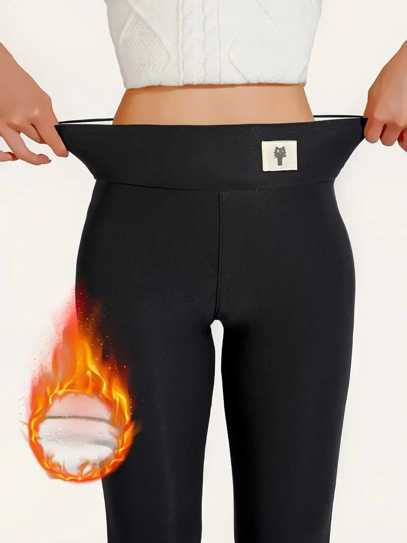 Women's Thermal Leggings | Lamb Cashmere Lined & Figure Shaping | High Waist & Booty-Lifting Effect