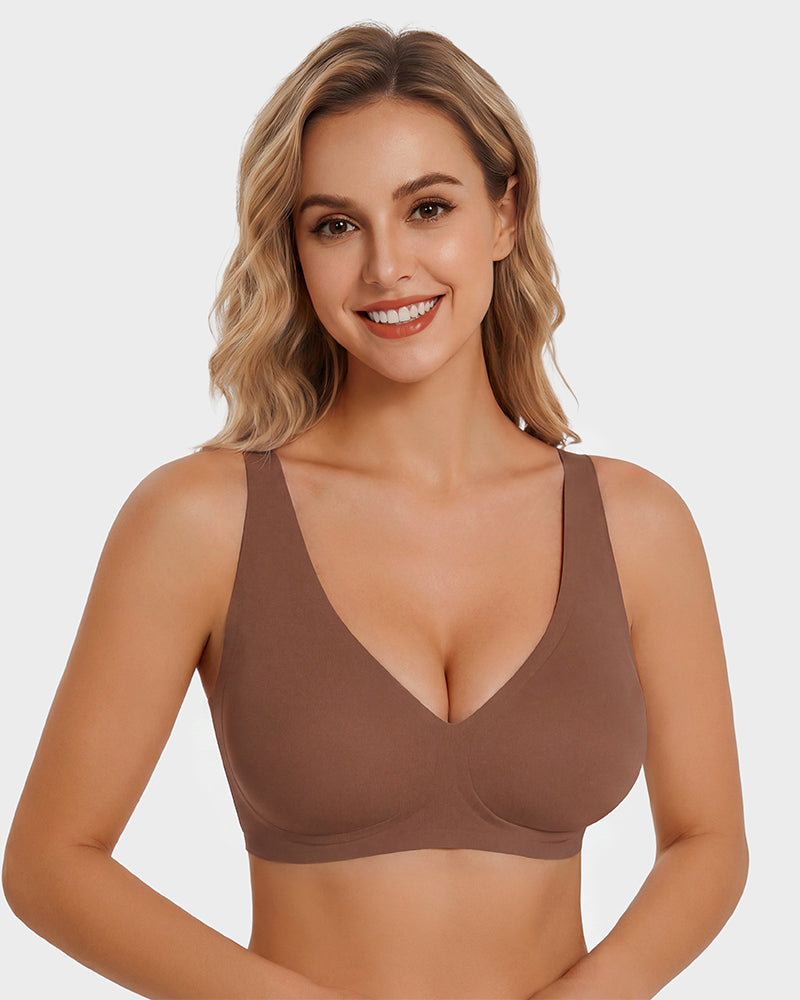 Low-Cut Wire-Free Push-Up Bra