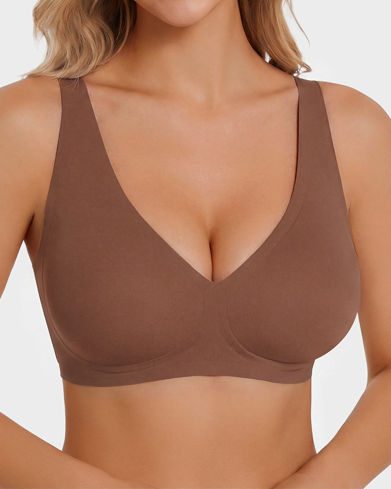 Low-Cut Wire-Free Push-Up Bra