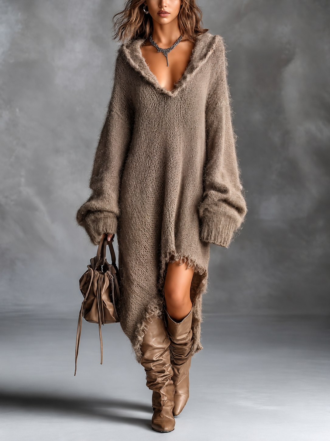 Hooded Midi Dress