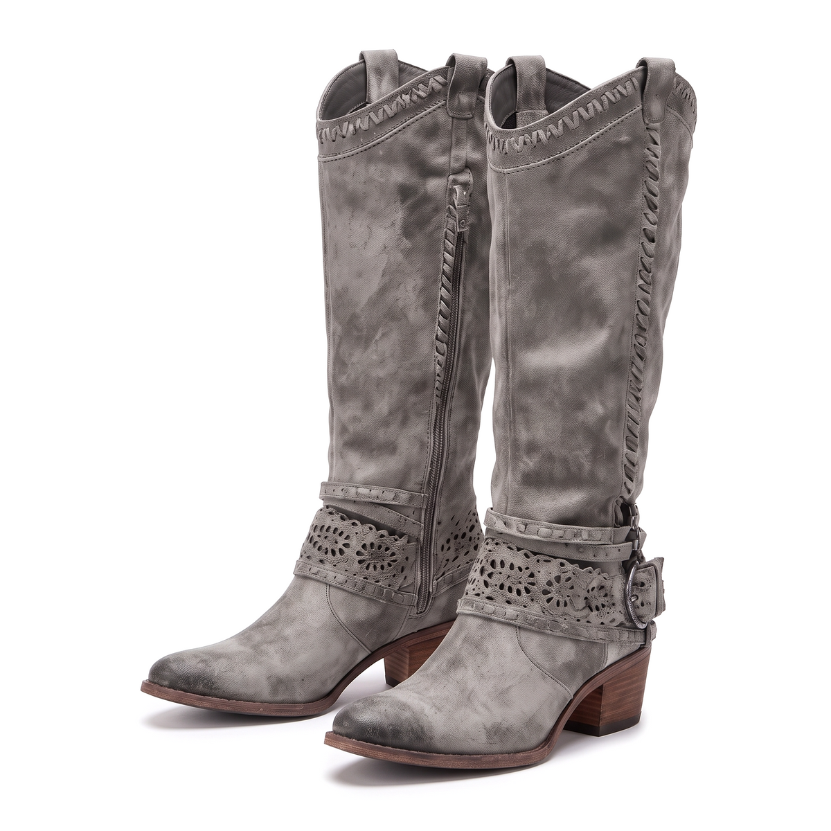 Sophie Western Boots with Strap Detail