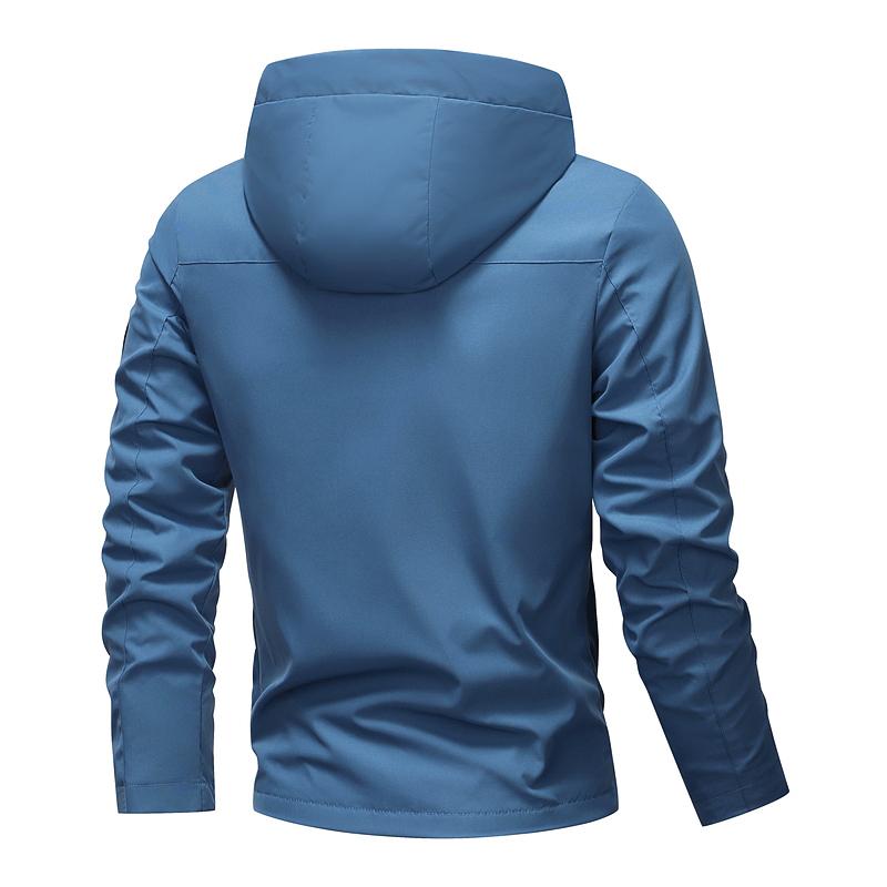Men's Hooded Jacket – Waterproof & Windproof with a Drawstring