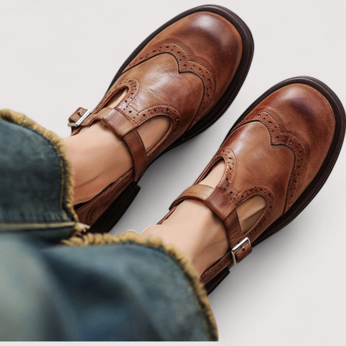 Orthopedic Leather Flats