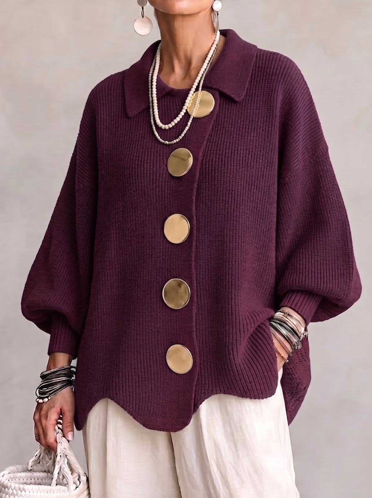 Heavyweight Oversized Cardigan