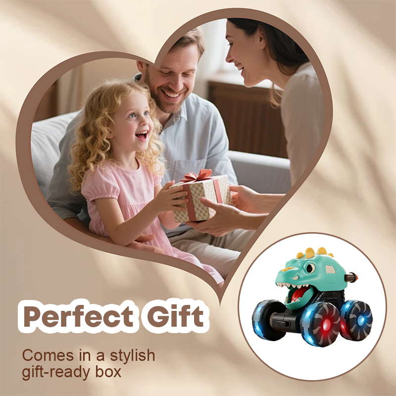 Press & Go Dinosaur Toy Car With Lights