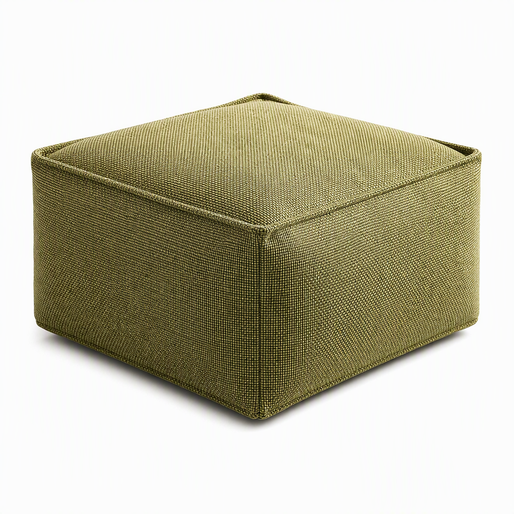 Storage Pouf Cover – Large Zipper, Washable & 45x45x23cm