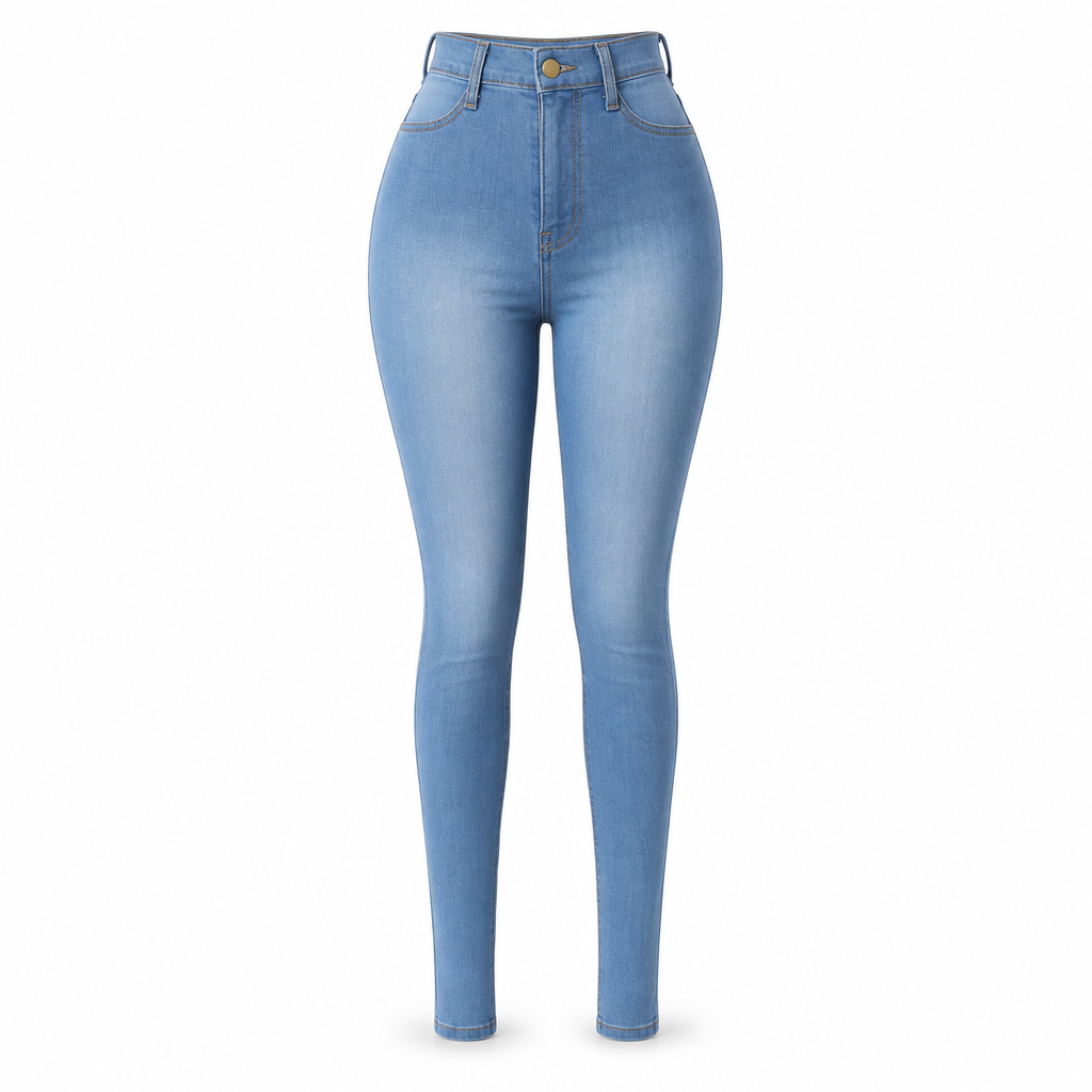 High-Waisted Stretch Pencil Pants