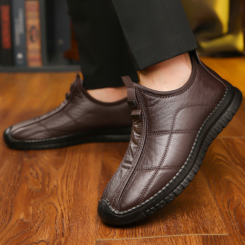 Men's Shoes with Plush Lining and Non-Slip Hiking Boots – Warm, Comfortable and Perfect for Winter and Outdoors